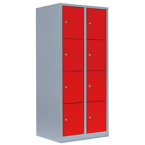 LÜLLMANN Schließfachschrank feuerrot, lichtgrau 523424, 8 Schließfächer 80,0 x 50,0 x 180,0 cm LÜLLMANN Schließfachschrank feuerrot, lichtgrau 523424, 8 Schließfächer 80,0 x 50,0 x 180,0 cm von LÜLLMANN