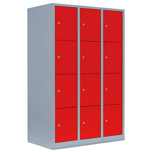 LÜLLMANN Schließfachschrank feuerrot, lichtgrau 523434, 12 Schließfächer 118,5 x 50,0 x 180,0 cm LÜLLMANN Schließfachschrank feuerrot, lichtgrau 523434, 12 Schließfächer 118,5 x 50,0 x 180,0 cm von LÜLLMANN