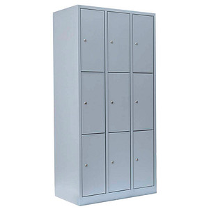 LÜLLMANN Schließfachschrank lichtgrau 520330, 9 Schließfächer 88,5 x 50,0 x 180,0 cm LÜLLMANN Schließfachschrank lichtgrau 520330, 9 Schließfächer 88,5 x 50,0 x 180,0 cm von LÜLLMANN