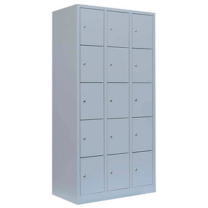 LÜLLMANN Schließfachschrank lichtgrau 520530, 15 Schließfächer 88,5 x 50,0 x 180,0 cm LÜLLMANN Schließfachschrank lichtgrau 520530, 15 Schließfächer 88,5 x 50,0 x 180,0 cm von LÜLLMANN