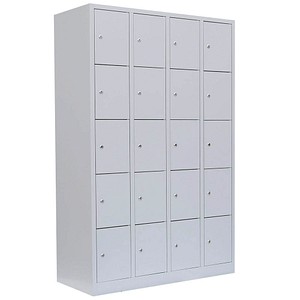LÜLLMANN Schließfachschrank lichtgrau 520540, 20 Schließfächer 117,0 x 50,0 x 180,0 cm LÜLLMANN Schließfachschrank lichtgrau 520540, 20 Schließfächer 117,0 x 50,0 x 180,0 cm von LÜLLMANN
