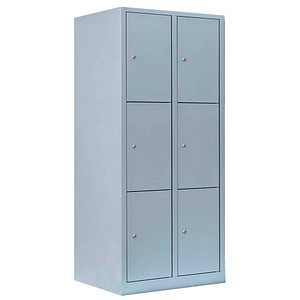 LÜLLMANN Schließfachschrank lichtgrau 523320, 6 Schließfächer 80,0 x 50,0 x 180,0 cm LÜLLMANN Schließfachschrank lichtgrau 523320, 6 Schließfächer 80,0 x 50,0 x 180,0 cm von LÜLLMANN