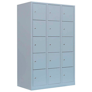 LÜLLMANN Schließfachschrank lichtgrau 523930, 15 Schließfächer 118,5 x 50,0 x 190,0 cm LÜLLMANN Schließfachschrank lichtgrau 523930, 15 Schließfächer 118,5 x 50,0 x 190,0 cm von LÜLLMANN