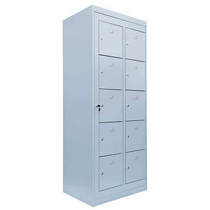 LÜLLMANN Schließfachschrank lichtgrau 526250, 10 Schließfächer 74,0 x 50,0 x 180,0 cm LÜLLMANN Schließfachschrank lichtgrau 526250, 10 Schließfächer 74,0 x 50,0 x 180,0 cm von LÜLLMANN