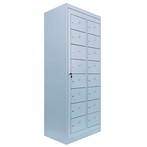 LÜLLMANN Schließfachschrank lichtgrau 526280, 16 Schließfächer 74,0 x 50,0 x 180,0 cm LÜLLMANN Schließfachschrank lichtgrau 526280, 16 Schließfächer 74,0 x 50,0 x 180,0 cm von LÜLLMANN