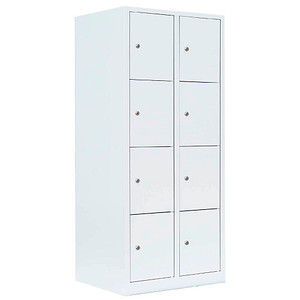 LÜLLMANN Schließfachschrank signalweiß 523427, 8 Schließfächer 80,0 x 50,0 x 180,0 cm LÜLLMANN Schließfachschrank signalweiß 523427, 8 Schließfächer 80,0 x 50,0 x 180,0 cm von LÜLLMANN