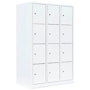 LÜLLMANN Schließfachschrank signalweiß 523437, 12 Schließfächer 118,5 x 50,0 x 180,0 cm LÜLLMANN Schließfachschrank signalweiß 523437, 12 Schließfächer 118,5 x 50,0 x 180,0 cm von LÜLLMANN