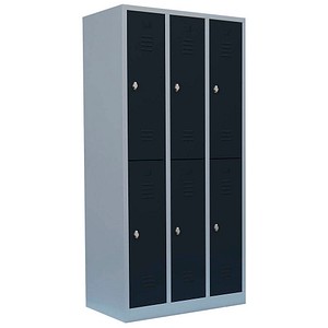 LÜLLMANN Spind anthrazit, lichtgrau 520238, 6 Schließfächer 88,5 x 50,0 x 180,0 cm LÜLLMANN Spind anthrazit, lichtgrau 520238, 6 Schließfächer 88,5 x 50,0 x 180,0 cm von LÜLLMANN