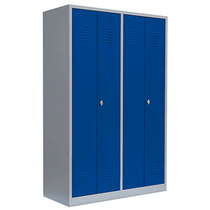 LÜLLMANN Spind enzianblau, lichtgrau 510441, 2 Schließfächer 117,0 x 50,0 x 180,0 cm LÜLLMANN Spind enzianblau, lichtgrau 510441, 2 Schließfächer 117,0 x 50,0 x 180,0 cm von LÜLLMANN