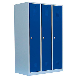 LÜLLMANN Spind enzianblau, lichtgrau 515131, 3 Schließfächer 118,5 x 50,0 x 180,0 cm LÜLLMANN Spind enzianblau, lichtgrau 515131, 3 Schließfächer 118,5 x 50,0 x 180,0 cm von LÜLLMANN