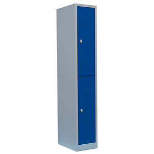 LÜLLMANN Spind enzianblau, lichtgrau 520211, 2 Schließfächer 31,5 x 50,0 x 180,0 cm LÜLLMANN Spind enzianblau, lichtgrau 520211, 2 Schließfächer 31,5 x 50,0 x 180,0 cm von LÜLLMANN