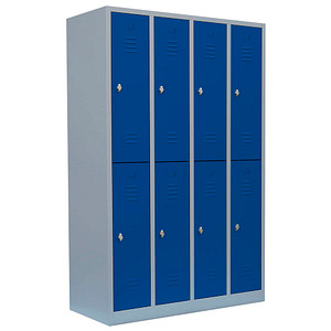 LÜLLMANN Spind enzianblau, lichtgrau 520241, 8 Schließfächer 117,0 x 50,0 x 180,0 cm LÜLLMANN Spind enzianblau, lichtgrau 520241, 8 Schließfächer 117,0 x 50,0 x 180,0 cm von LÜLLMANN