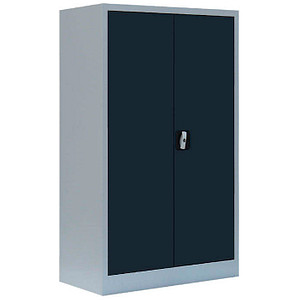 LÜLLMANN Stahlschrank 530298 anthrazit, lichtgrau 80,0 x 38,3 x 120,0 cm, aufgebaut von LÜLLMANN