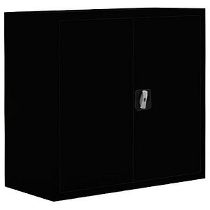 LÜLLMANN Stahlschrank 530309 tiefschwarz 80,0 x 38,3 x 75,0 cm, aufgebaut von LÜLLMANN