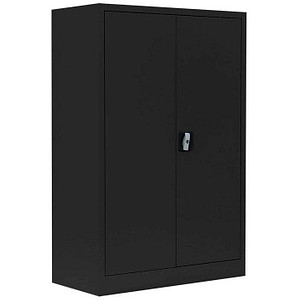 LÜLLMANN Stahlschrank 530329 tiefschwarz 92,5 x 42,2 x 120,0 cm, aufgebaut von LÜLLMANN