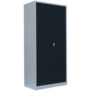 LÜLLMANN Stahlschrank 530348 anthrazit, lichtgrau 92,5 x 42,2 x 195,0 cm, aufgebaut von LÜLLMANN