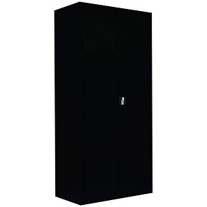 LÜLLMANN Stahlschrank 530349 tiefschwarz 92,5 x 42,2 x 195,0 cm, aufgebaut von LÜLLMANN