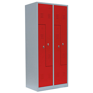 LÜLLMANN Z-Spind feuerrot, lichtgrau 525114, 4 Schließfächer 80,0 x 50,0 x 180,0 cm LÜLLMANN Z-Spind feuerrot, lichtgrau 525114, 4 Schließfächer 80,0 x 50,0 x 180,0 cm von LÜLLMANN