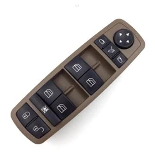 Auto Fenster Controller Schalter Taste Auto Fensterheber Control Schalter Für W169 W251 Autoteile(Brown) von LUEVYM