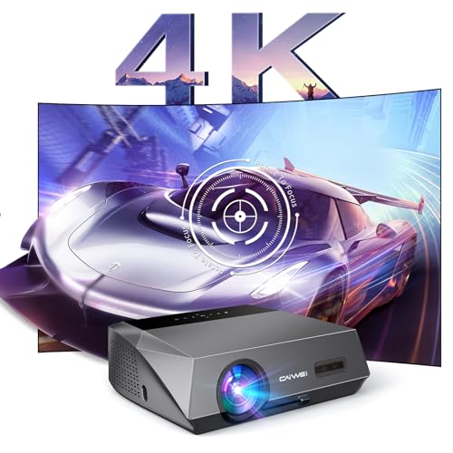 [Autofokus] Beamer 4K Heimikino, 1200 ANSI Tageslicht Beamer mit 5G WiFi und Bluetooth, Full HD LED Smart Beamer mit 100" Anti-Licht Leinwand, Netflix, Trapezkorrektur für Gaming, Outdoor Film von LUFVEBUT