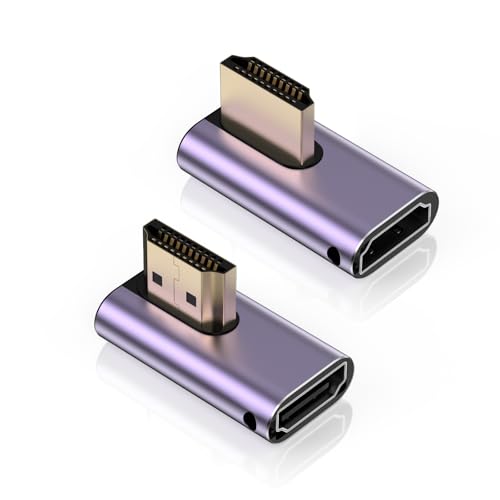LUIRSAY 2 Stück HDMI 90 Grad Adapter, HDMI 2.1 Winkeladapter Links und Rechts, 48Gbps Unterstützung 8K@60Hz/4K@120Hz Kompatibel mit HDTV, Projektor, Switch LUIRSAY 2 Stück HDMI 90 Grad Adapter, HDMI 2.1 Winkeladapter Links und Rechts, 48Gbps Unterstützung 8K@60Hz/4K@120Hz Kompatibel mit HDTV, Projektor, Switch von LUIRSAY
