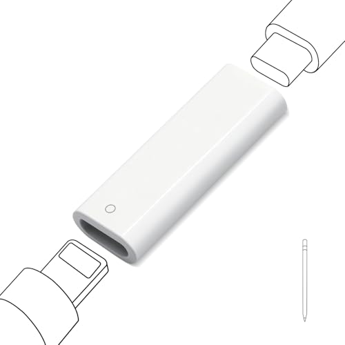 USB-C Buchse auf Lightning Buchse Adapter Kompatibel mit Apple Pencil [MFi Zertifiziert], Adapter Apple Pencil 1st Gen auf USB c für iPad 11 10th Ladeadapter Unterstützt Bluetooth von LUIRSAY