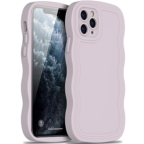 LUMARKE Schutzhülle für iPhone 11 Pro Max mit verbessertem Kameraschutz, iPhone 11 Pro Max lockiges Wellenrahmen-Design, weiche Silikonhülle für Frauen und Mädchen, modische Handyhülle für iPhone 11 von LUMARKE