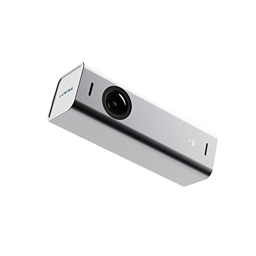 LUMINA 4K-Webcam: Webcam in Studioqualität mit KI. Sehen Sie bei jedem Videoanruf großartig aus. Kompatibel mit Mac und PC (Silber) von LUMINA