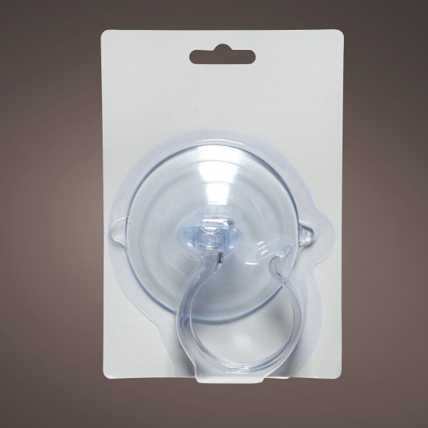 Saugnapf mit Haken - Kunststoff - D: 8,5cm - transparent von LUMINEO