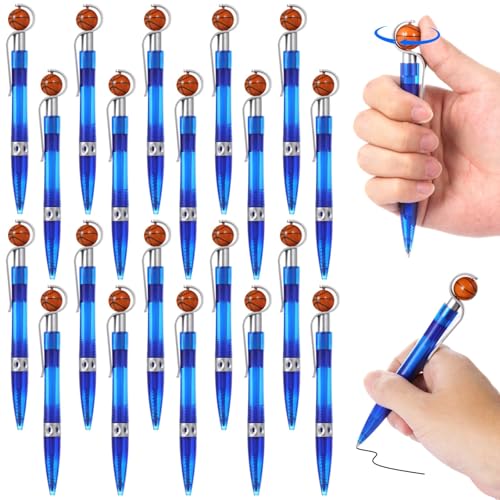 50-teiliges Basketball-Kugelschreiber-Set, Druck-zu-Release-Mechanismus, schwarze Tinte, Sportmotiv-Schreibstifte von LUMINFLY