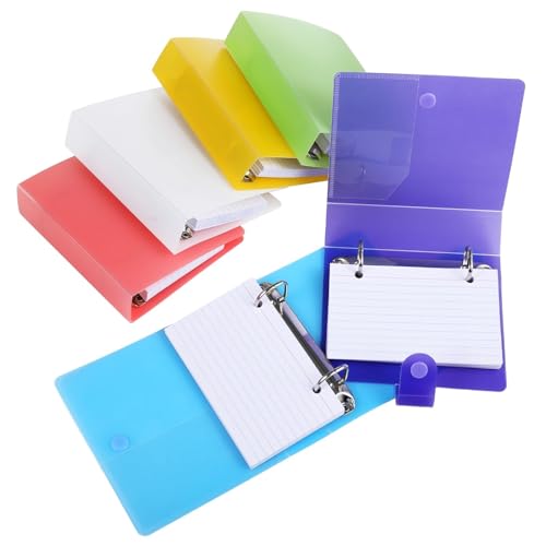 6-teiliges Karteikarten-Binder-Set mit Trennblättern, 50 Blatt pro farbcodierter Karte, perfekt für Büro, Arbeitszimmer und Klassenzimmer, mit praktischem Organizer von LUMINFLY