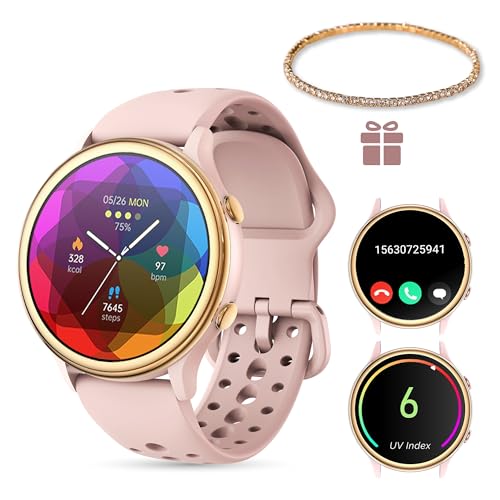 LUNIQUESHOP LSFULL Smartwatch mit Armband, Geschenk, Damen, ultraleicht, Bluetooth-Anruf, 1,37 Zoll HD Smartwatch, weibliche Funktion, Herzfrequenz, Schlaf, SpO2 70+, Sport, UV, Kalorien, iOS, Android LUNIQUESHOP LSFULL Smartwatch mit Armband, Geschenk, Damen, ultraleicht, Bluetooth-Anruf, 1,37 Zoll HD Smartwatch, weibliche Funktion, Herzfrequenz, Schlaf, SpO2 70+, Sport, UV, Kalorien, iOS, Android von LUNIQUESHOP
