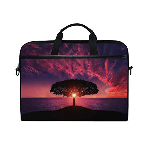 LUNLUMO Amazing Landscape Pueple Sunset Glow 15 Zoll Laptop und Tablet Tasche Durable Tablet Sleeve for Business/College/Women/Men von LUNLUMO