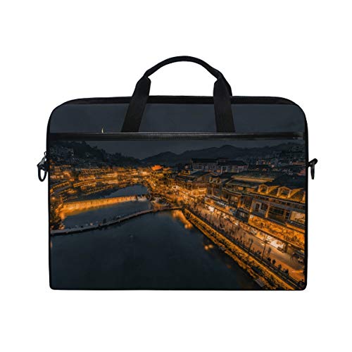 LUNLUMO Ancient City Night View 15 Zoll Laptop und Tablet Tasche Durable Tablet Sleeve for Business/College/Women/Men von LUNLUMO