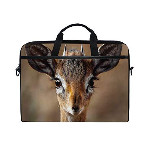LUNLUMO Aniaml Antelope Head Big Eye 38,1 cm Laptop- und Tablet-Tasche, strapazierfähige Tablet-Hülle für Business/College/Damen/Herren von LUNLUMO