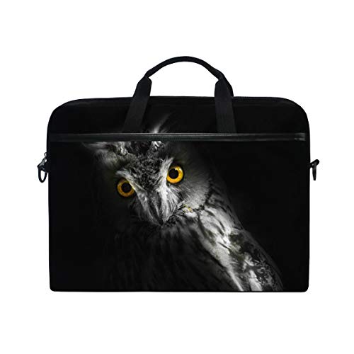 LUNLUMO Animal Owl Dark 15 Zoll Laptop und Tablet Tasche Durable Tablet Sleeve for Business/College/Women/Men von LUNLUMO