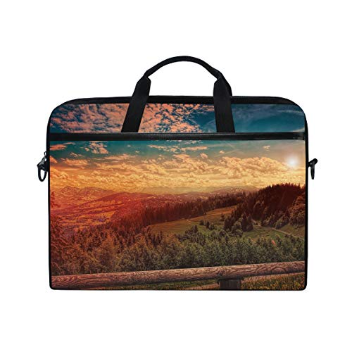 LUNLUMO Autumn Scence Sunset 15 Zoll Laptop und Tablet Tasche Durable Tablet Sleeve for Business/College/Women/Men von LUNLUMO