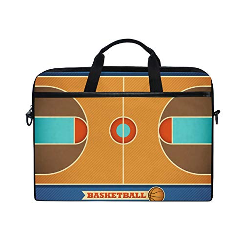 LUNLUMO Basketballplatz-Malerei, 38,1 cm (15 Zoll) Laptop- und Tablet-Tasche, strapazierfähig, für Business/Uni/Damen/Herren von LUNLUMO