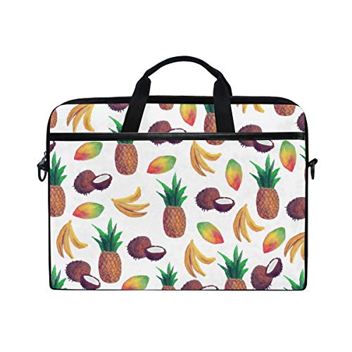 LUNLUMO Tropische Ananas-Farbmalerei 15 Zoll Laptop- und Tablet-Tasche, strapazierfähige Tablet-Hülle für Business/Uni/Damen/Herren von LUNLUMO