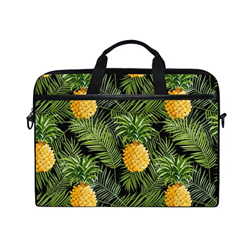 LUNLUMO Tropische Ananas und Pflaumenblätter, 38,1 cm (15 Zoll) Laptop- und Tablet-Tasche, strapazierfähige Tablet-Hülle für Business/Uni/Damen/Herren von LUNLUMO