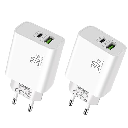 LUOSIKE 30W USB C Ladegerät USB C Netzteil Stecker 2pcs Weiß von LUOSIKE