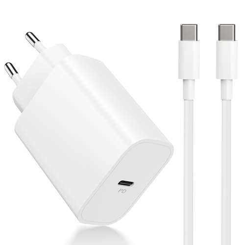 USB C Ladegerät, LUOSIKE 20W USB C Stecker mit 2m Typ-C Ladekabel, Schnellladegerät/Adapter/Netzteil und Kabel, Kompatibel mit iPhone 15 Pro/Max/Plus, Samsung Galaxy S24/S23/S22, Google Pixel 8/7 von LUOSIKE