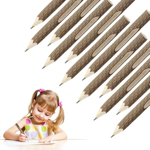 LUPATDY 12 Stück Bleistifte Holz Stifte Set Ast-Kugelschreiber- Holzstifte Hb für Hochzeit, Schreibwaren, Geschenk, Holzfällerlook Partygeschenk von LUPATDY