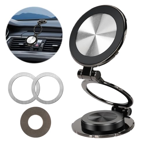 LURICO Handyhalterung Auto Magnet – Eine 360° Frei Drehbare Und Faltbare MagSafe Autohalterung Aus Vollmetall. Kompatibel Mit Allen Modellen Von iPhone 16 15 14 13 12 Sowie Samsung Pixel Oppo usw von LURICO