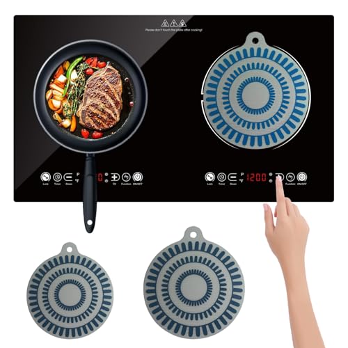 LURNODY 2 Stück Induktionsmatte, Herdabdeckung Induktionsfeld, Induktionsherd Schutzmatten, Runde Silikonmatten 18cm/22cm, Hitzebeständige, Rutschfest und Kratzfest Induktionsschutzmatte Runde LURNODY 2 Stück Induktionsmatte, Herdabdeckung Induktionsfeld, Induktionsherd Schutzmatten, Runde Silikonmatten 18cm/22cm, Hitzebeständige, Rutschfest und Kratzfest Induktionsschutzmatte Runde von LURNODY