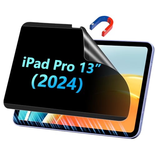LUSA DESIGN Displayschutzfolie für iPad Pro 13 Zoll (2024 M4), abnehmbare magnetische Sichtschutzfolie mit 30-Grad-Anti-Spionage-Privatspionage-Filter, abnehmbar und wiederverwendbar, mattes Finish von LUSA DESIGN