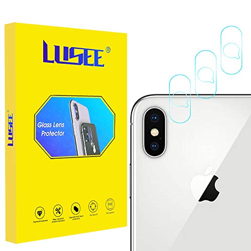 LUSEE 3 Stück Kamera Folie für iPhone X/XS/XS MAX Kamera Glas [Anti Kratzer] [Anti Fingerabdruck] Kameraschutz Folie iPhone X/XS/XS MAX Kamera Schutz von LUSEE