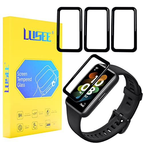 LUSEE 4 Stück Schutzfolie nur kompatibel mit HUAWEI Band 7 Displayschutzfolie, 3D Vollständige Abdeckung Anti Kratzer Berühren sie Empfindlich Keine Blase Schutzfolie für GPS-Geräte von LUSEE