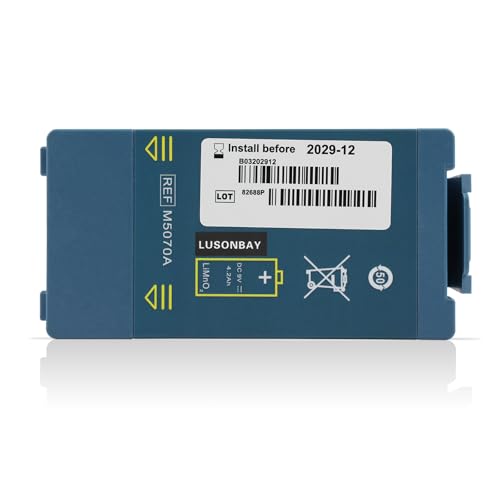 LUSONBAY M5070A Ersatz für FRx HS1 OnSite Defibrillator Ersatzbatterie M5066A M5067A M5068A 861304 9V 4.2Ah/37.8WH LUSONBAY M5070A Ersatz für FRx HS1 OnSite Defibrillator Ersatzbatterie M5066A M5067A M5068A 861304 9V 4.2Ah/37.8WH von LUSONBAY
