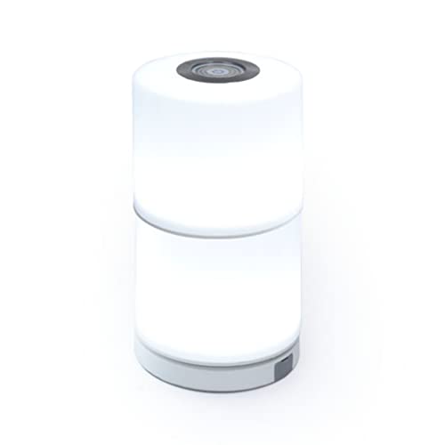 LED Smart-Home Tischlampe Noma m.Touchschalter,dimmbare Nachttischlampe als 2-er Set in Weiß, steuerbar via App, kompatibel mit Alexa/ Google,Berührungssteuerung,Wlan Nachttischleuchte,inkl.USB Kabel… von LUTEC